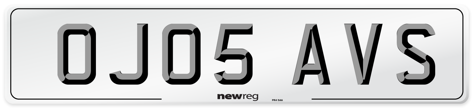 OJ05 AVS Number Plate from New Reg